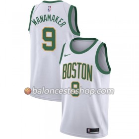 Camiseta Hombre NBA Boston Celtics Bradley Wanamaker 9 2018-19 Nike City Edition Blanco Swingman